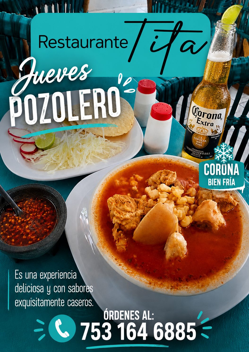 Jueves pozolero: pozole rojo con Corona bien fría — Restaurante Tita